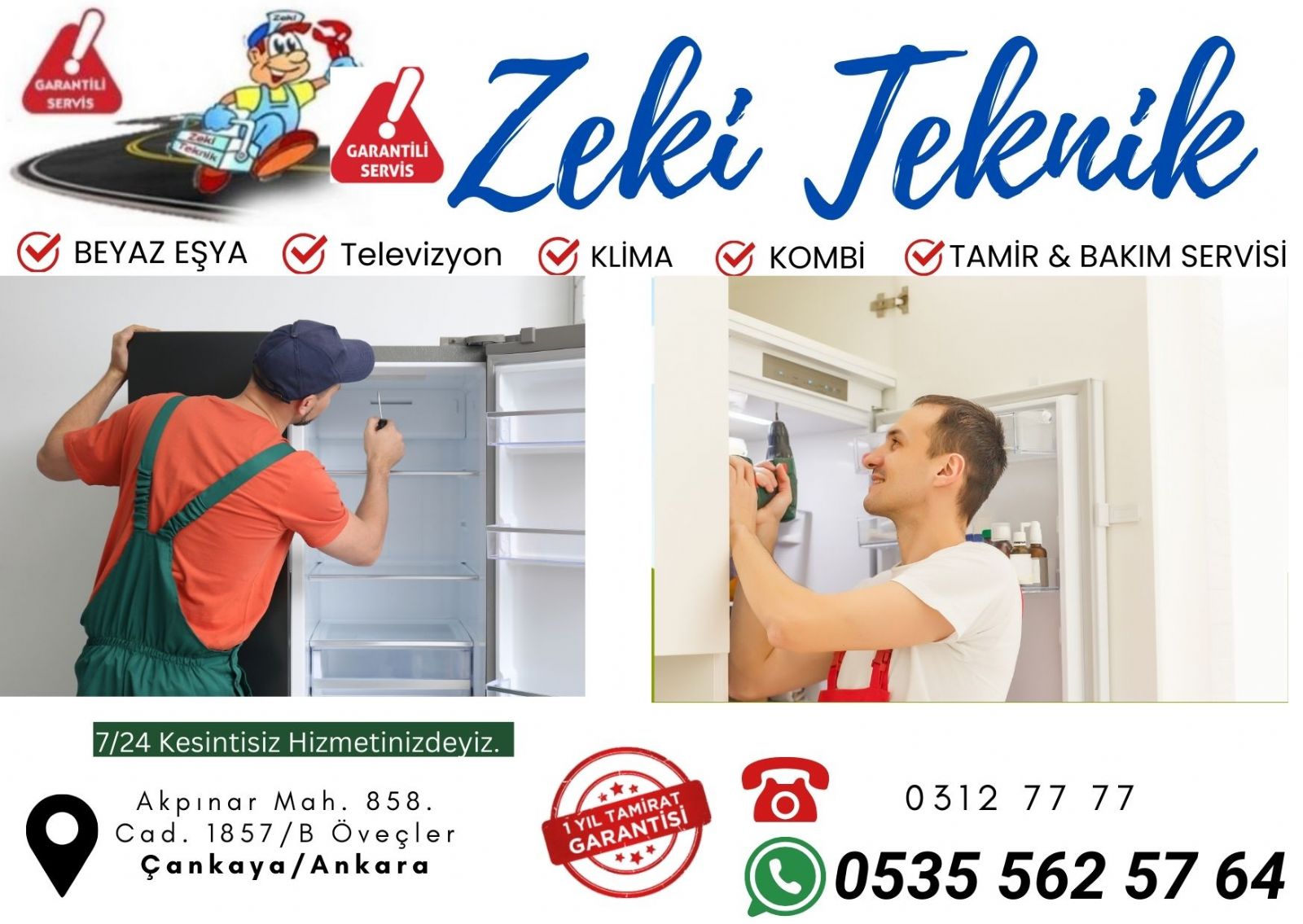 Öveçler Buzdolabı Tamircisi