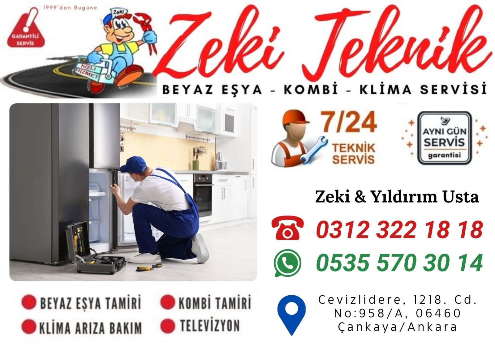 Cevizlidere Buzdolabı Tamircisi