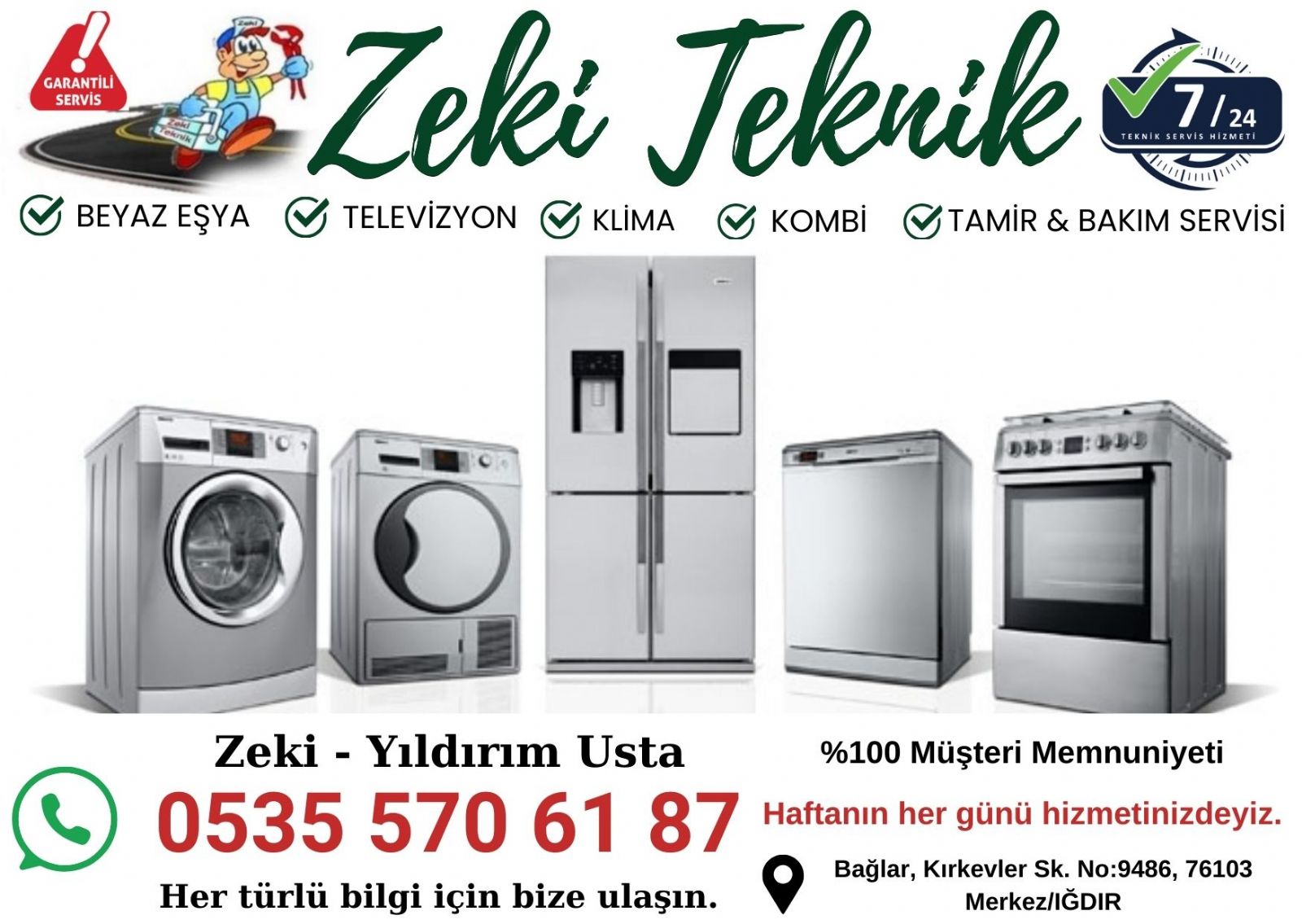 Iğdır Beyaz Eşya Tamircisi