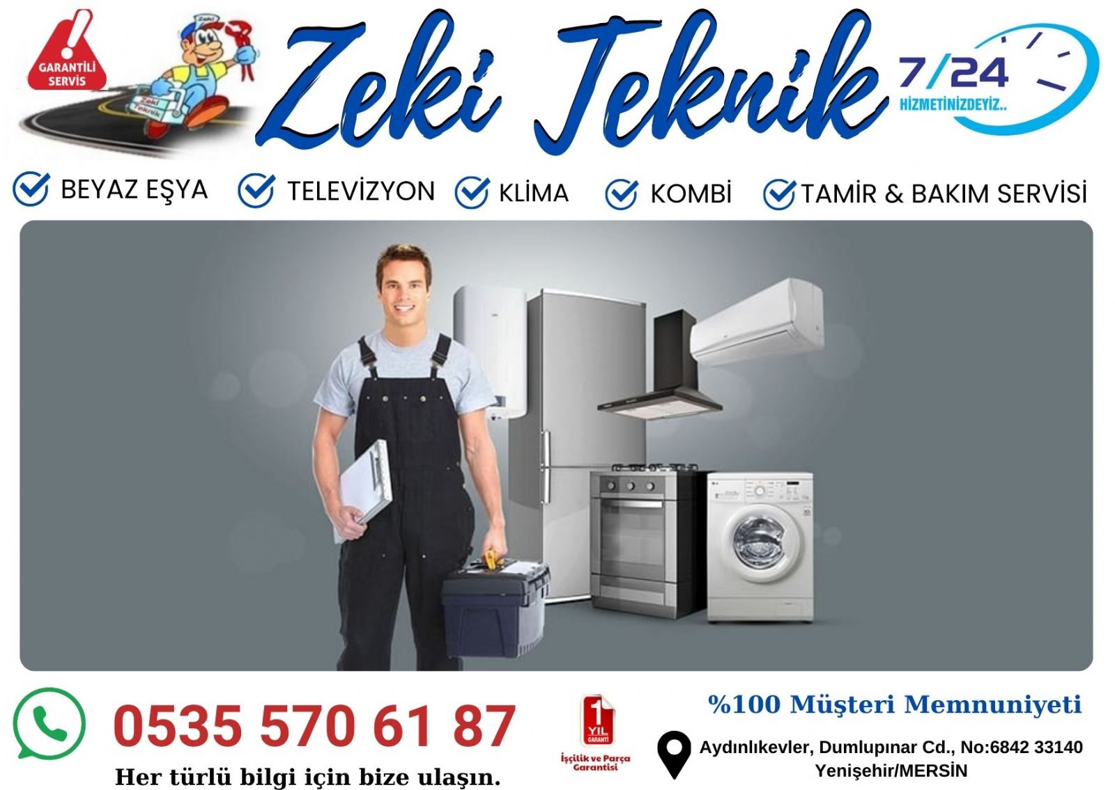 Mersin Yenişehir Beyaz Eşya Tamircisi 
