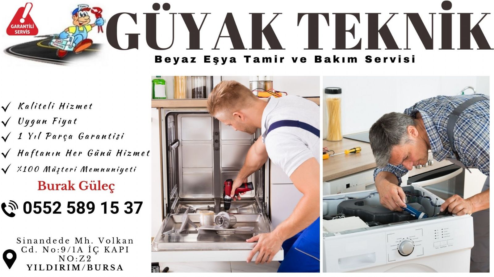 Bursa Üçevler Beyaz Eşya Tamircisi