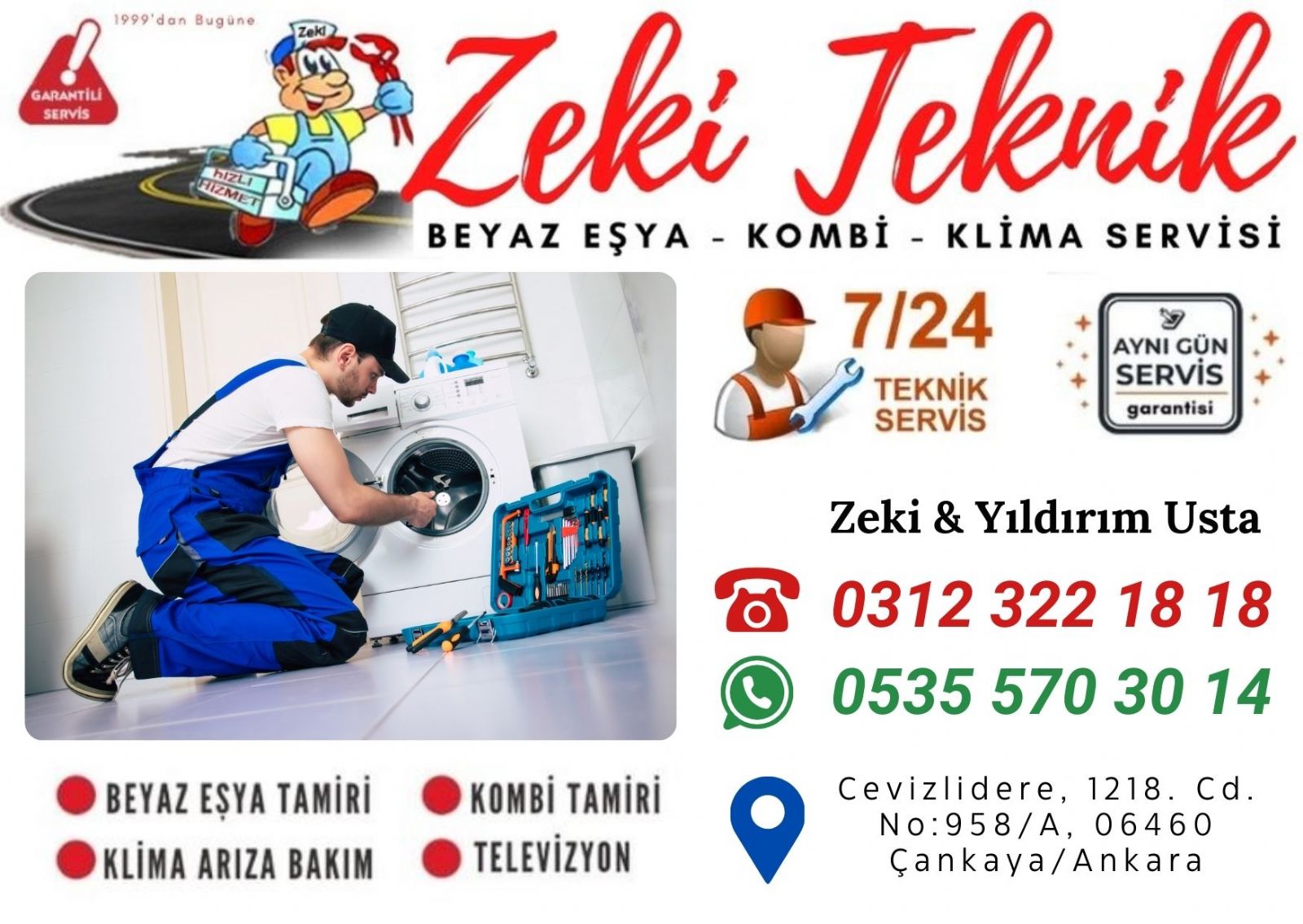 Cevizlidere Beyaz Eşya Tamircisi