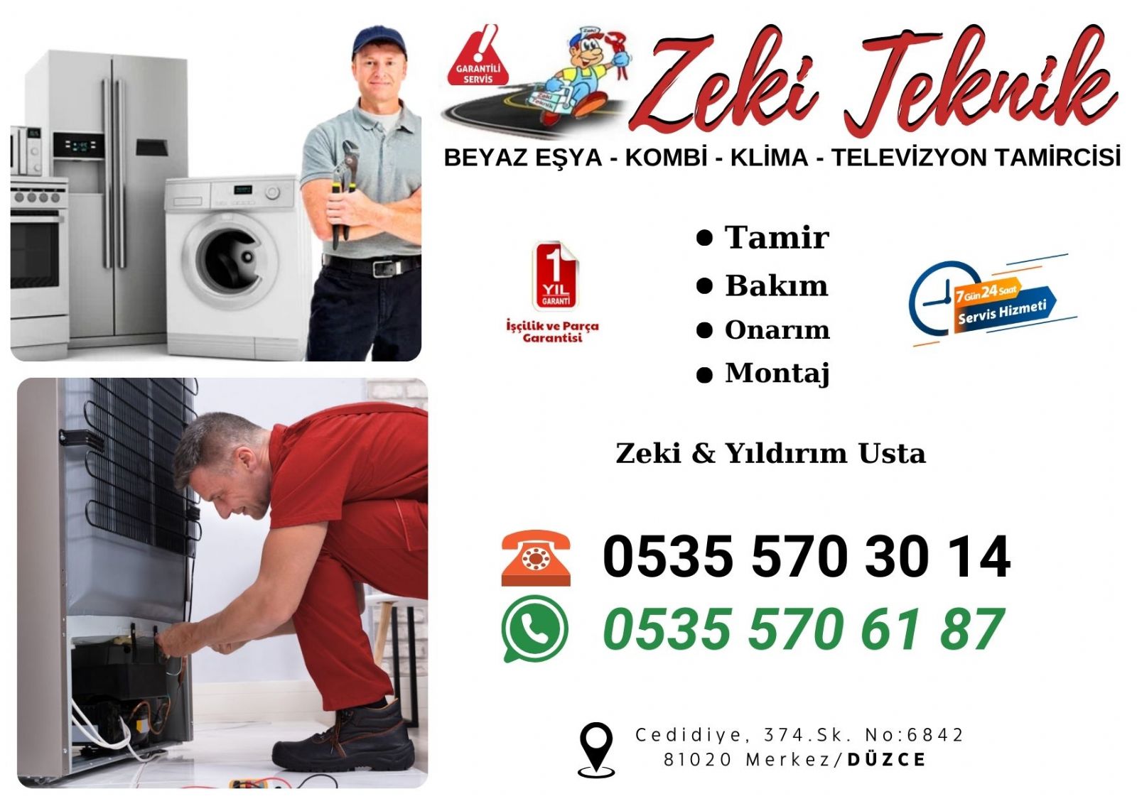 Düzce Beyaz Eşya Tamircisi