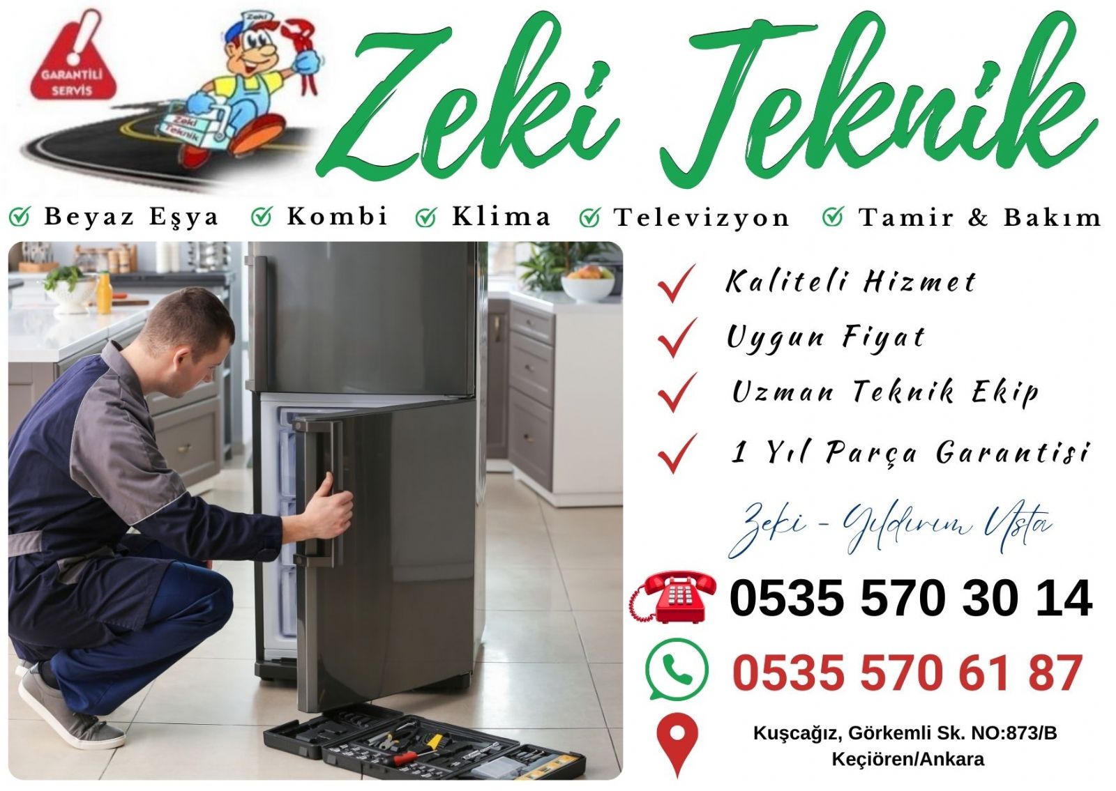 Kuşcağız Buzdolabı Tamircisi